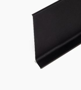 Алюминиевый напольный плинтус Русский профиль, черный матовый, 80х11,2х2500 мм, 1 м.п